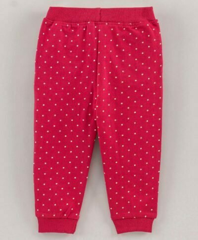 Babyhug Full Length Lounge Pant Fox Print Red.