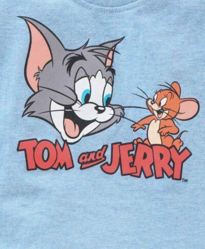 Babyhug Half Sleeves T-Shirt Tom & Jerry Print - Blue - Image 2