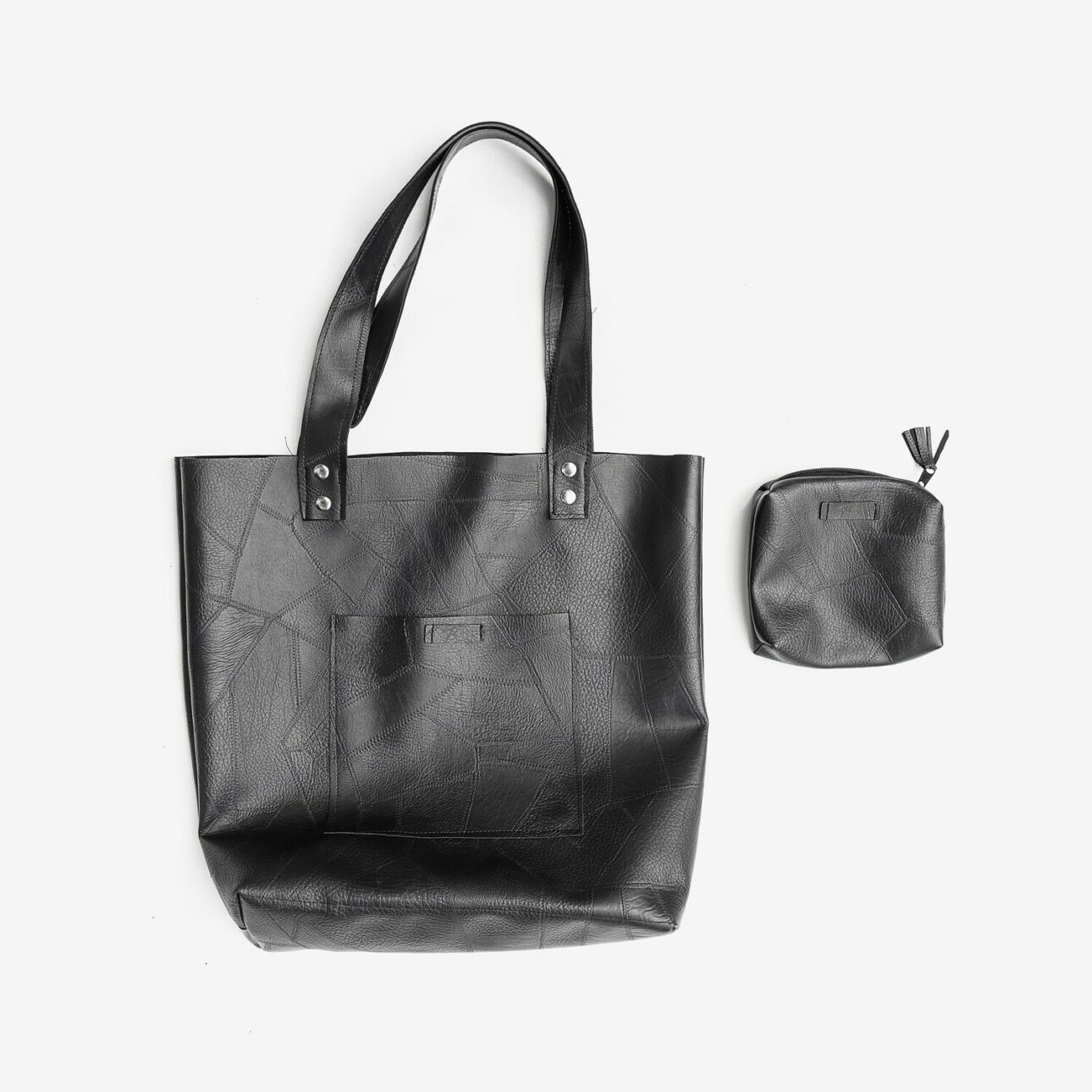 Flove Leather tote Black - Image 2