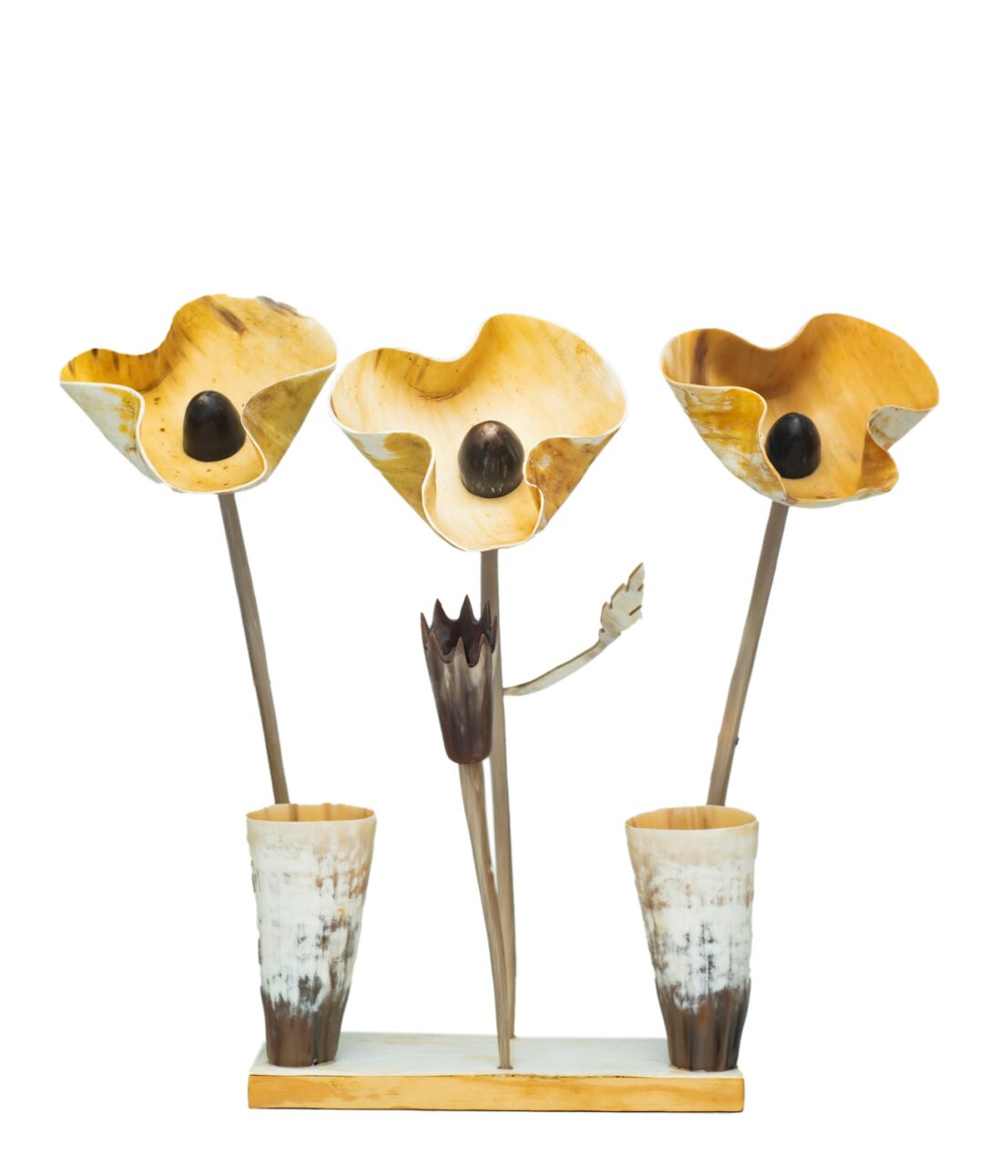 Cow Horn Flower Holder Decor