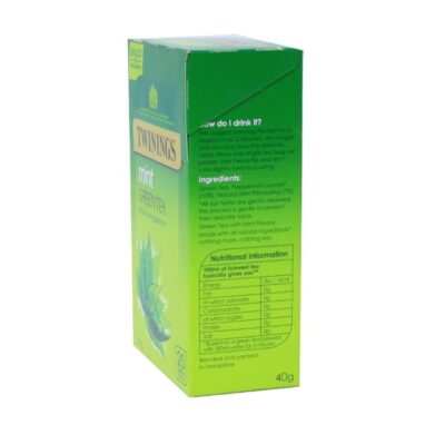 TWININGS GREEN TEA/MINT 20S 40G - Image 3
