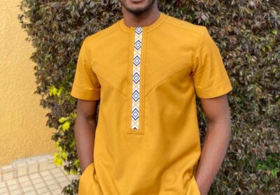 Yellow Men Long sleeve Shirt