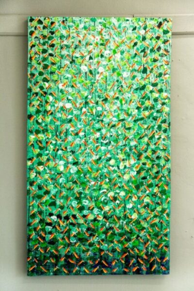 United I - Original painting by Nkusi Kenneth - Acrylics on canvas - African art - Green nature inspiration